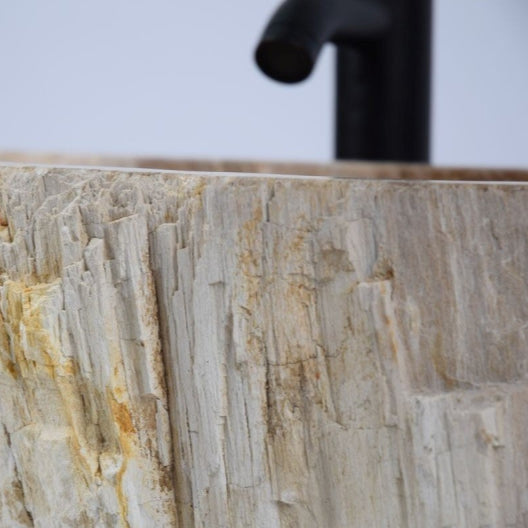 Мивка от вкаменено дърво - Фосил, 45-47 см