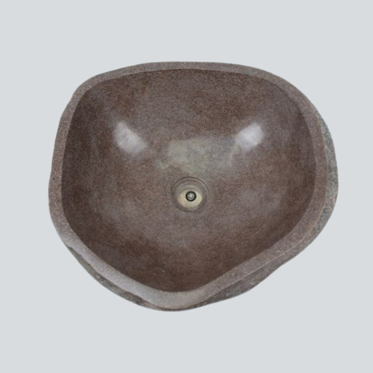 Мивка от естествен речен камък - кафява, 44 см