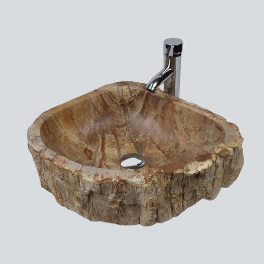 Мивка от вкаменено дърво - Фосил, 45-47 см